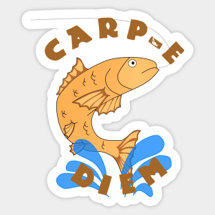 Carp-e Diem Sticker